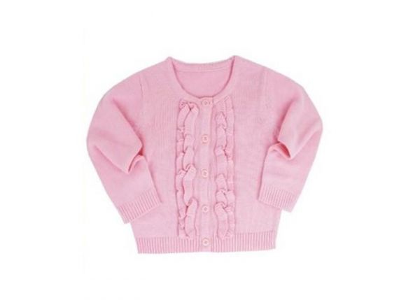 美國 RuffleButts - 寶寶/兒童長袖荷葉裝飾小外套-溫柔淡粉