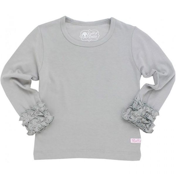 美國 RuffleButts - 寶寶長袖內搭衣-灰色