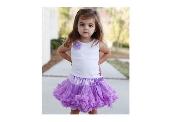 美國 RuffleButts - 甜美小女童背心-薰衣草小花白色背心 (6T)