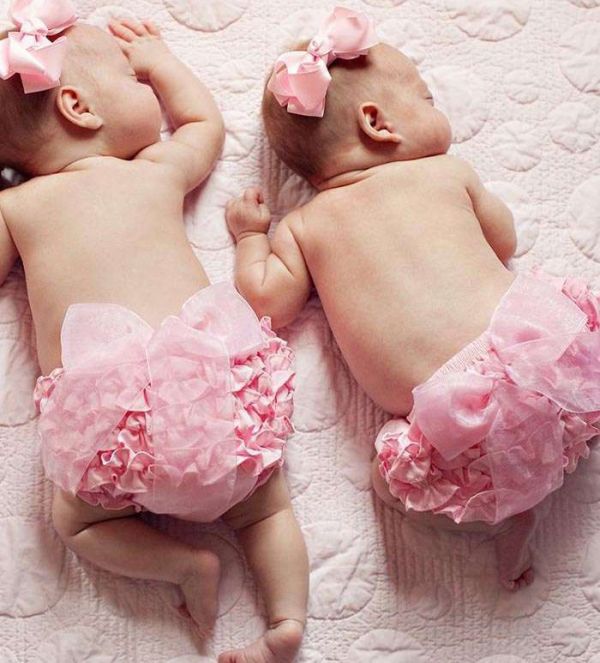 美國 RuffleButts - 小女童荷葉屁屁褲/包屁褲-甜美蝴蝶結淡粉