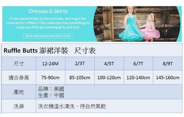 美國 RuffleButts - 優雅甜美蕾絲洋裝-湖水綠