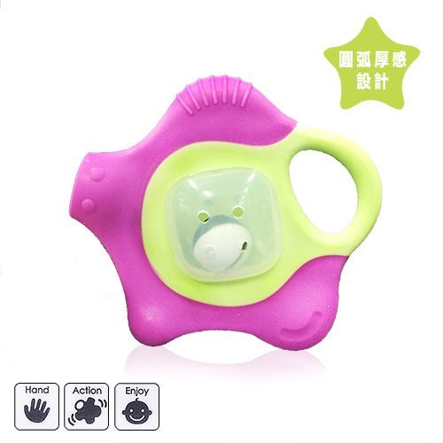 貝親 Pigeon - 搖鈴固齒器-紫莓星星(內附鈴鐺)-6m以上