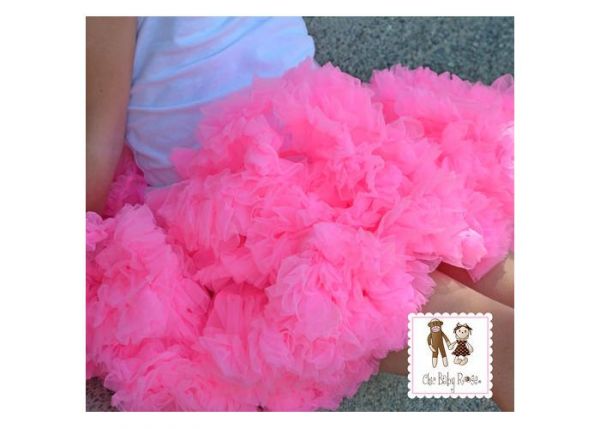 美國 Chic Baby Rose - 手工雪紡澎澎裙-熱情粉 (單一尺寸)