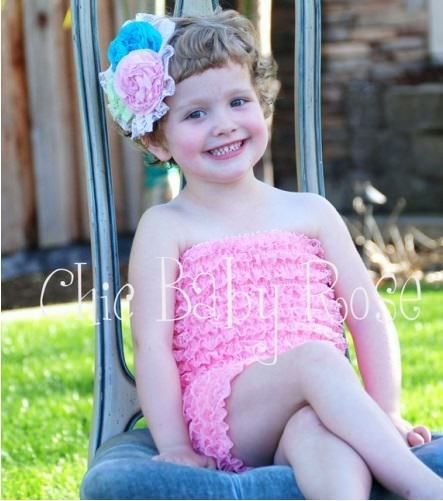 美國 Chic Baby Rose - 純手工蕾絲連身裝-淡粉