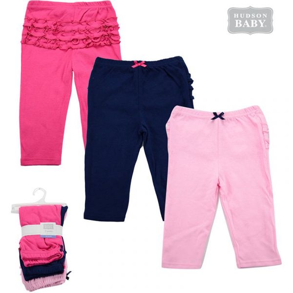 美國 Luvable Friends - 甜蜜寶貝嬰幼兒純棉長褲3件組-素色優雅