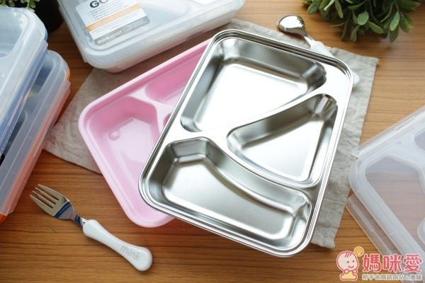 美國 Thinkbaby - 不鏽鋼餐盤組-藍色