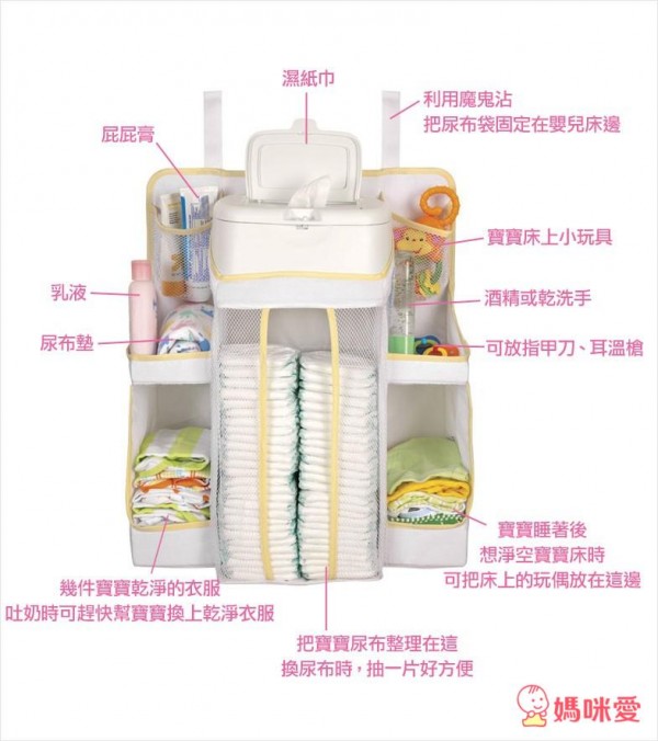 美國 dexbaby - 尿布收納袋-白色