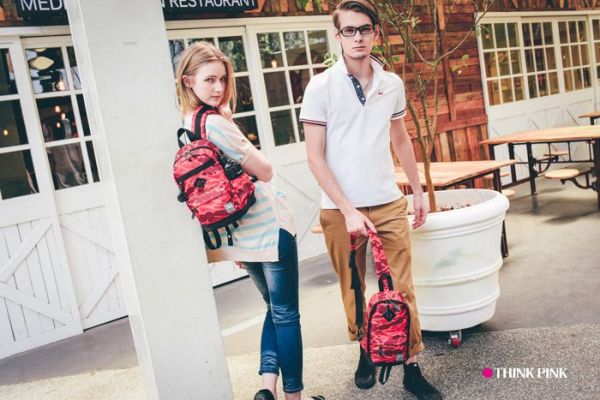 THINK PINK - 單肩/雙肩兩用包-迷彩紅