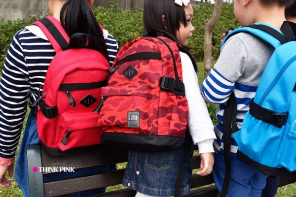 THINK PINK - 迷你後背包/童包-迷彩紅