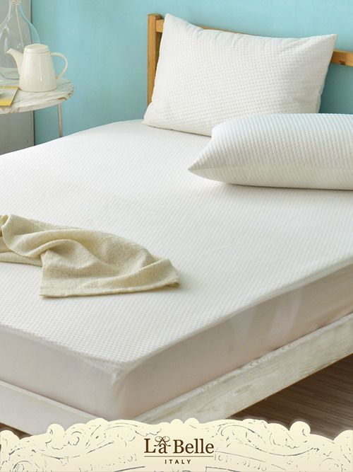 格蕾寢飾 Great Living - 義大利La Belle 防蹣抗菌透氣防水包覆式保潔墊-純白品味 (單人)