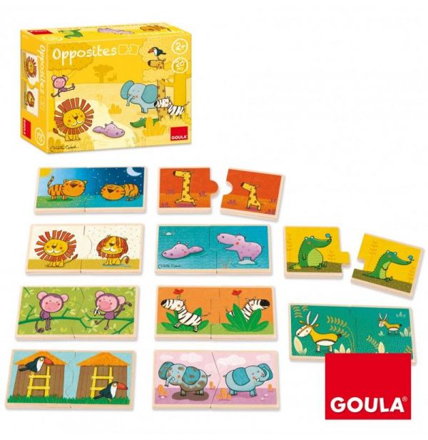 西班牙 GOULA - 相對概念兩片拼圖-2歲以上