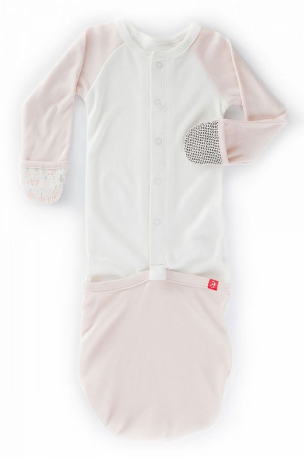 美國 GOUMIKIDS - 有機棉嬰兒睡袍-魔法森林-橘色 (0-6m)