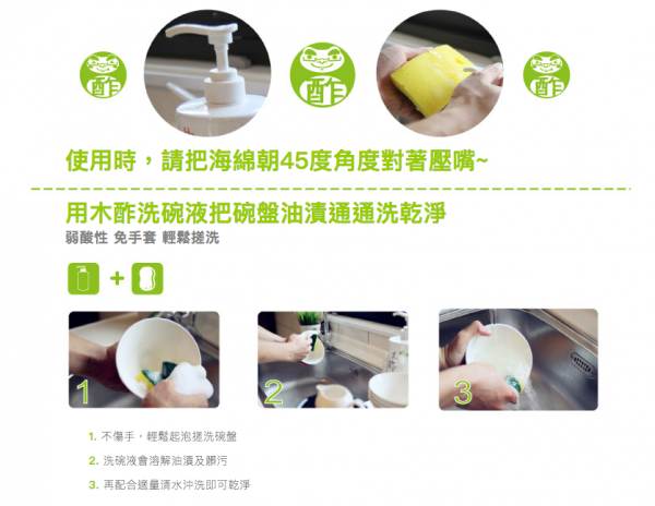 木酢達人 - 木酢濃縮洗碗液(附壓頭) (1000ml)