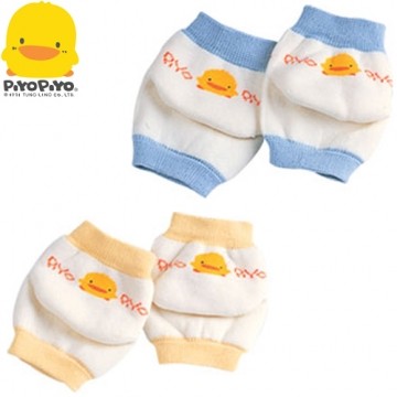 黃色小鴨幼兒護膝100％純棉彈性紗，吸汗力強，彈性纖維可以吸收外來衝擊力