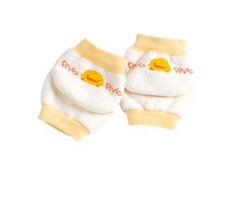 黃色小鴨幼兒護膝100％純棉彈性紗，吸汗力強，彈性纖維可以吸收外來衝擊力