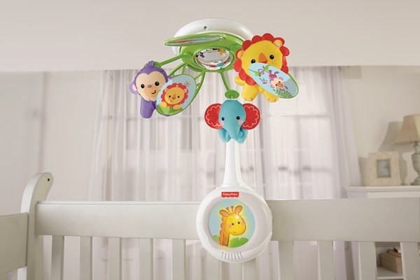 美國Fisher-Price費雪(熱帶雨林好朋友床邊安撫吊鈴)