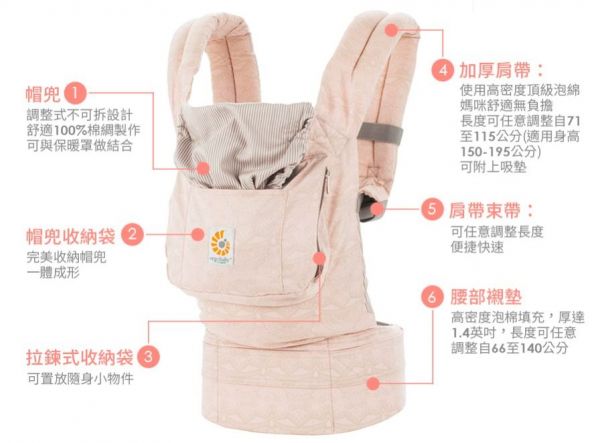 美國ERGObaby - 【有機棉】ERGObaby嬰兒揹巾/揹帶-東洋和菊【原版LOGO】