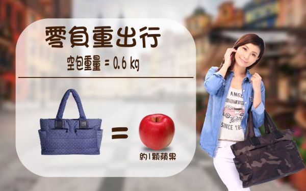 HanaBene 花花班尼 - 經典極輕量時尚多功能空氣包/媽媽包/親子包-大側背包-粉紅豹紋 (附側雙層小側包)