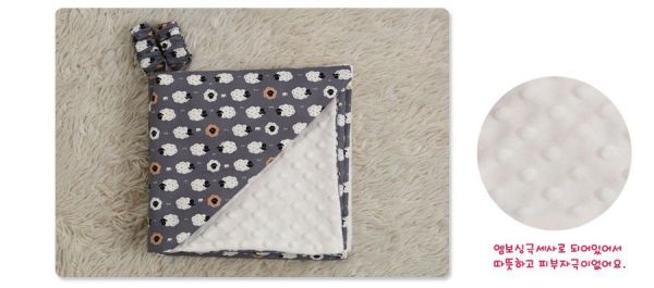 韓國 JoJobebe - 超細柔寶貝棉粒毯-小綿羊睡睡