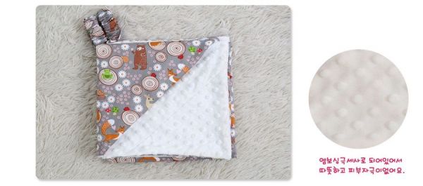 韓國 JoJobebe - 超細柔寶貝棉粒毯-童話動物園