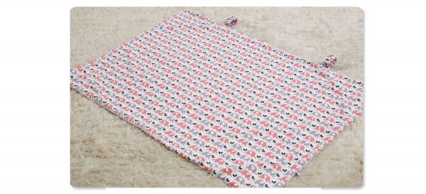 韓國 JoJobebe - 超細柔寶貝棉粒毯-粉紅迷你象