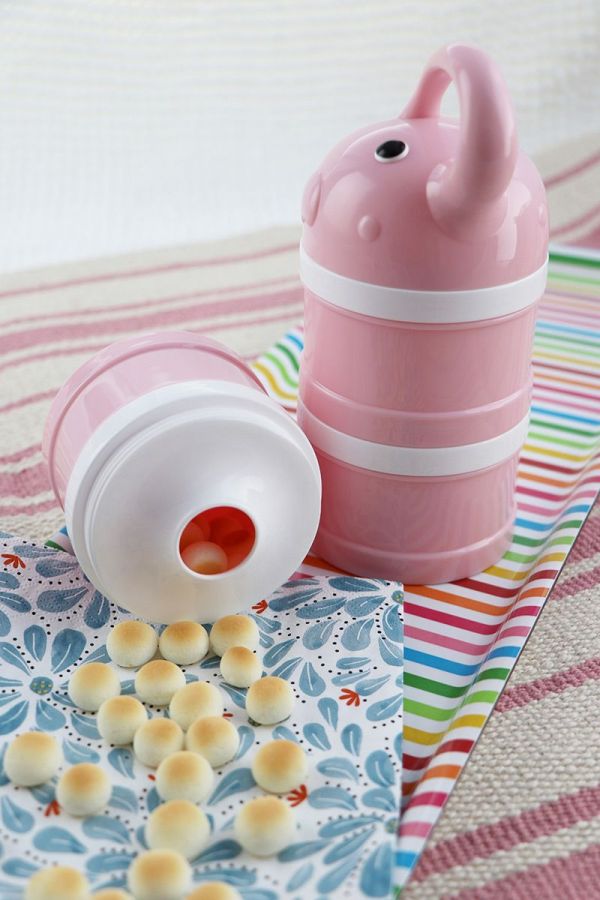 BABY TALK - 可愛動物奶粉分裝盒-大象-粉紅