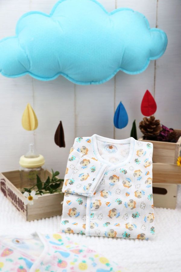 BABY TALK - 100%台灣精梳棉製成反折護手紗布肚衣-歡樂小海盜 (60cm)