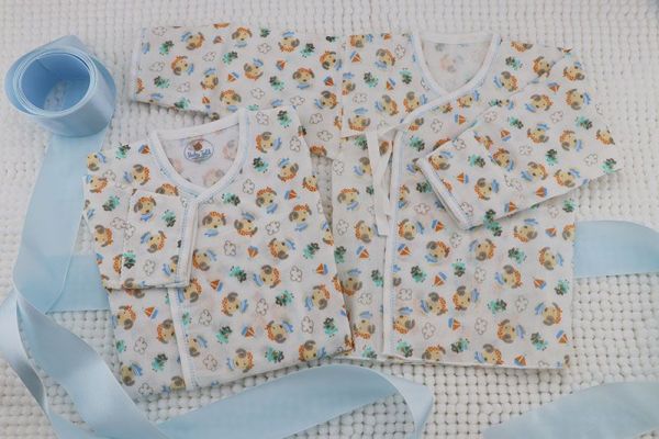 BABY TALK - 100%台灣精梳棉製成反折護手紗布肚衣-歡樂小海盜 (60cm)