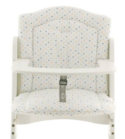 義大利 Pali - Pappy Re 熊寶寶成長餐椅組-白色-含點點坐墊、白色小熊餐盤、安全帶