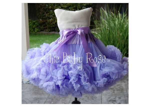 美國 Chic Baby Rose - 手工雪紡澎澎裙-薰衣草紫 (單一尺寸)