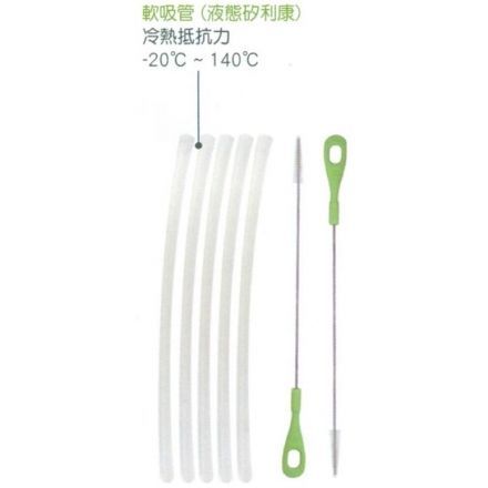 DOOBY 大眼蛙 - 吸管清潔刷-2入+軟吸管-5入