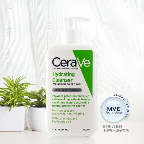 美國CeraVe絲若膚 - 保濕潔膚露 + 保濕乳霜-355ml+453g
