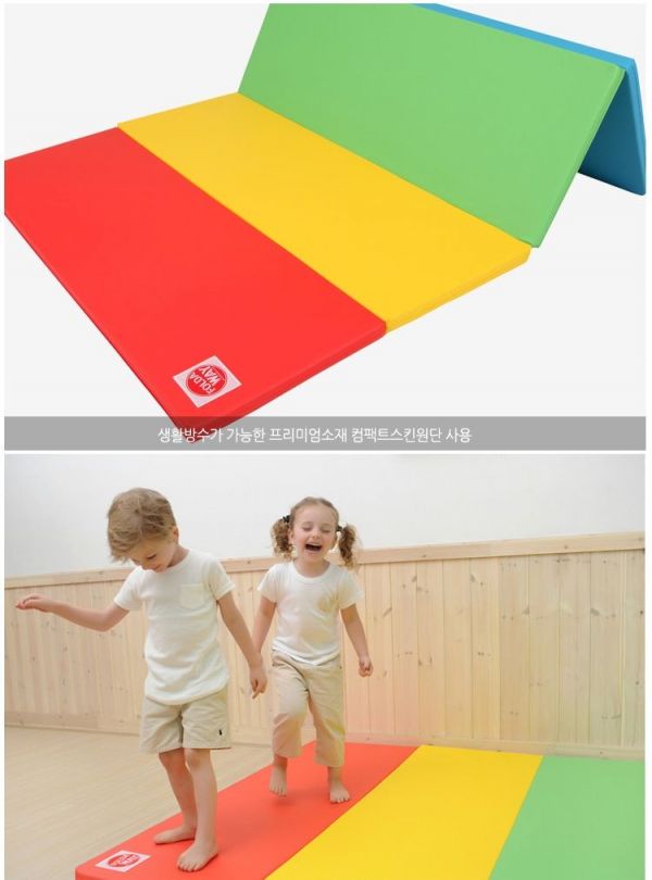 韓國 Foldaway - 4cm特厚遊戲墊-標準-Rainbow彩虹森林 (200x120cm)