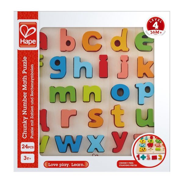 Hape - abc小寫立體木拼圖-(新版)