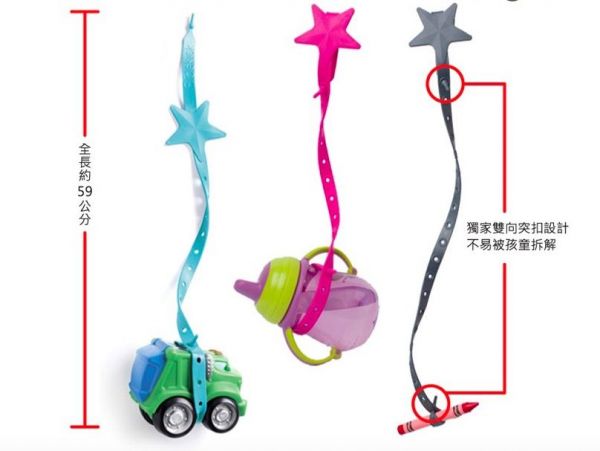 美國 lil Sidekick - 固齒防掉帶-竹炭灰