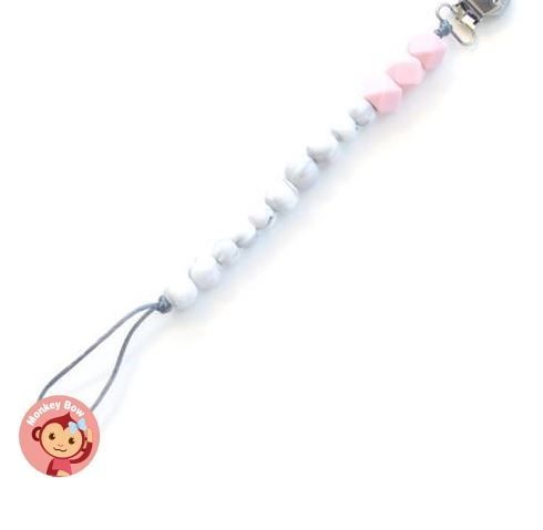 英國 Choby's - 咬咬珠奶嘴鍊-氣質粉