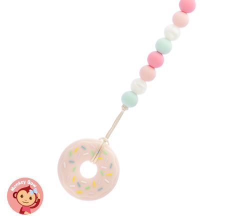 英國 Choby's - 甜甜繽紛奶嘴鍊固齒器-草莓