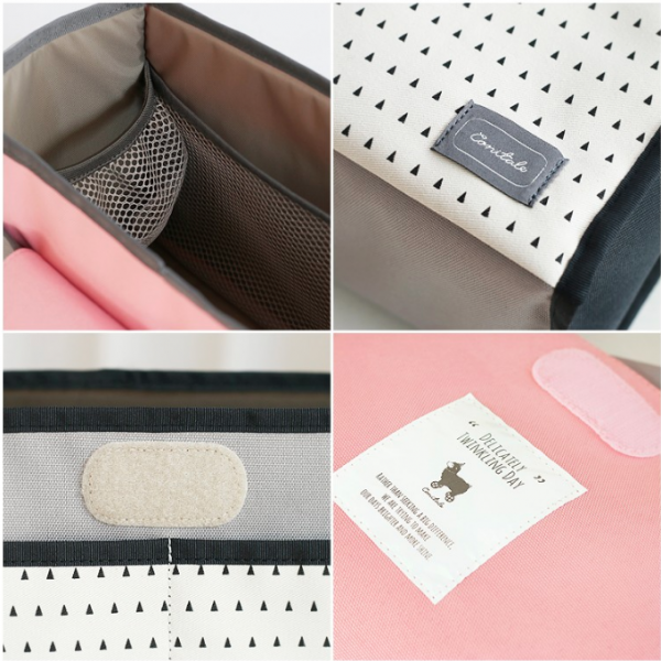 韓國 Conitale - 多用途推車置物袋-灰底點點 (300*190*130mm)