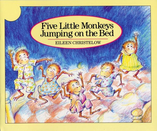 麥克兒童外文書店 - 廖彩杏老師有聲書-FIVE MONKEYS JUMPING BED /平裝繪本+CD