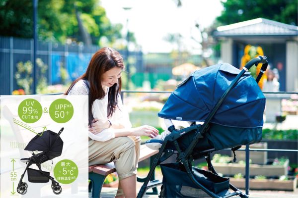 日本 Combi - Handy Auto 4 Cas Light 雙向輕量型嬰幼兒手推車-4.7kg--福利品-現代藍-1個月~36個月(體重15kg以下)