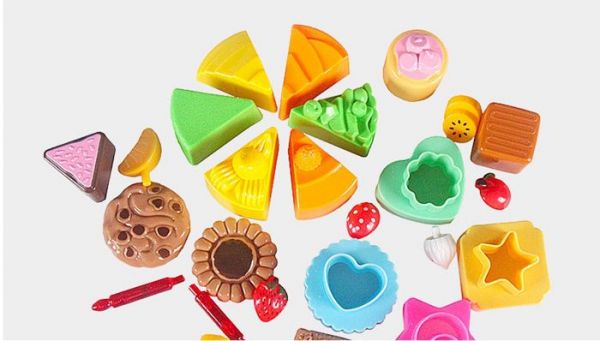 TUMBLING SAND 翻滾動力沙 - 1KG生日蛋糕組-1KG沙(藍色)+收納盒+生日蛋糕模具6件組+沙雕工具5件組