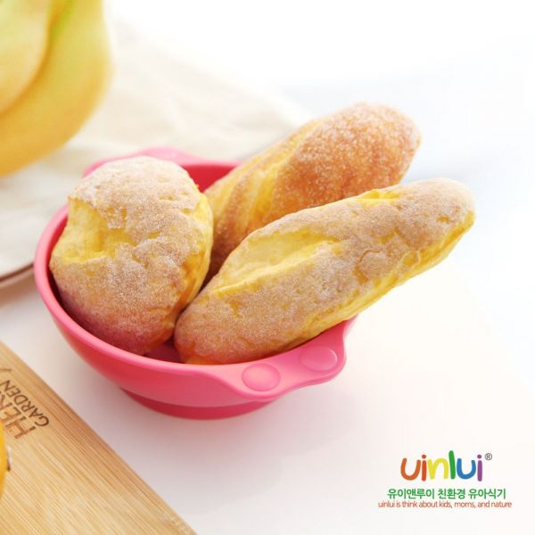 韓國 Uinlui - 寶寶天使餐盤-海藍色-7件式禮品套組