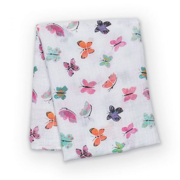 加拿大 lulujo - 嬰兒包巾-蝴蝶
