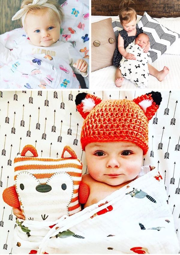 加拿大 lulujo - 嬰兒包巾-蝴蝶