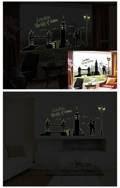 JB Design - 時尚壁貼-夜光鐵橋 (60cm*90cm)