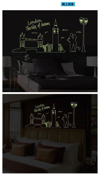 JB Design - 時尚壁貼-夜光鐵橋 (60cm*90cm)