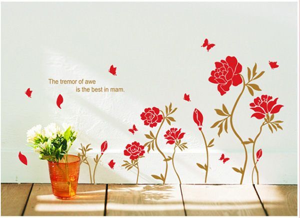 JB Design - 時尚壁貼-富貴牡丹 (60cm*90cm)