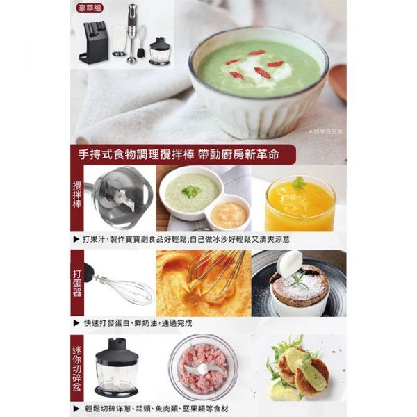 荷蘭公主 PRINCESS - 手持式食物調理攪拌棒/攪拌棒/調理棒 (221203)-豪華組