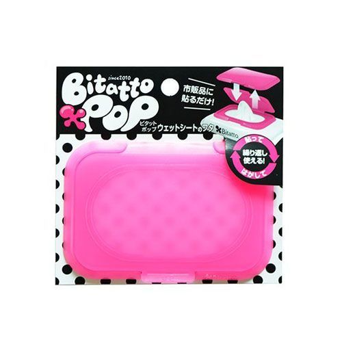 日本 Bitatto 必貼妥 - 重覆黏濕紙巾專用盒蓋-果凍粉