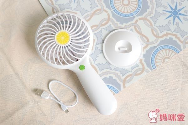 流線型手持USB水果風扇/ 附立座
